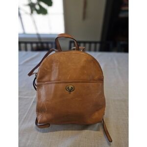 Leather Mini Backpack Margot New York Purse Turn Lock Travel 90s Preppy Capsule